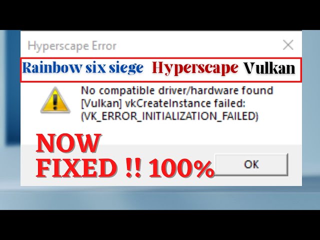 What is the Rainbow Six Extraction no compatible driver/hardware found  error?