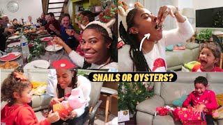 LITT CHRISTMAS EVE || VACATION DAY 1 || MEET MY IN LAWS || OPENING MORE GIFTS || INTERRACIAL FAMILY