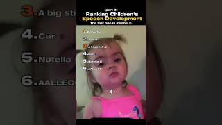Ranking Speech Development of Kids 🤣🤣🤣#viralvideo #memes #funny #shorts