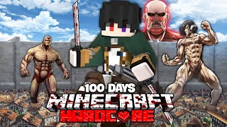 MÌNH TÓM TẮT 100 NGÀY MINECRAFT SINH TỒN ATTACK ON TITAN SIÊU KHÓ NHƯNG MÌNH LÀ EREN YEAGER !!