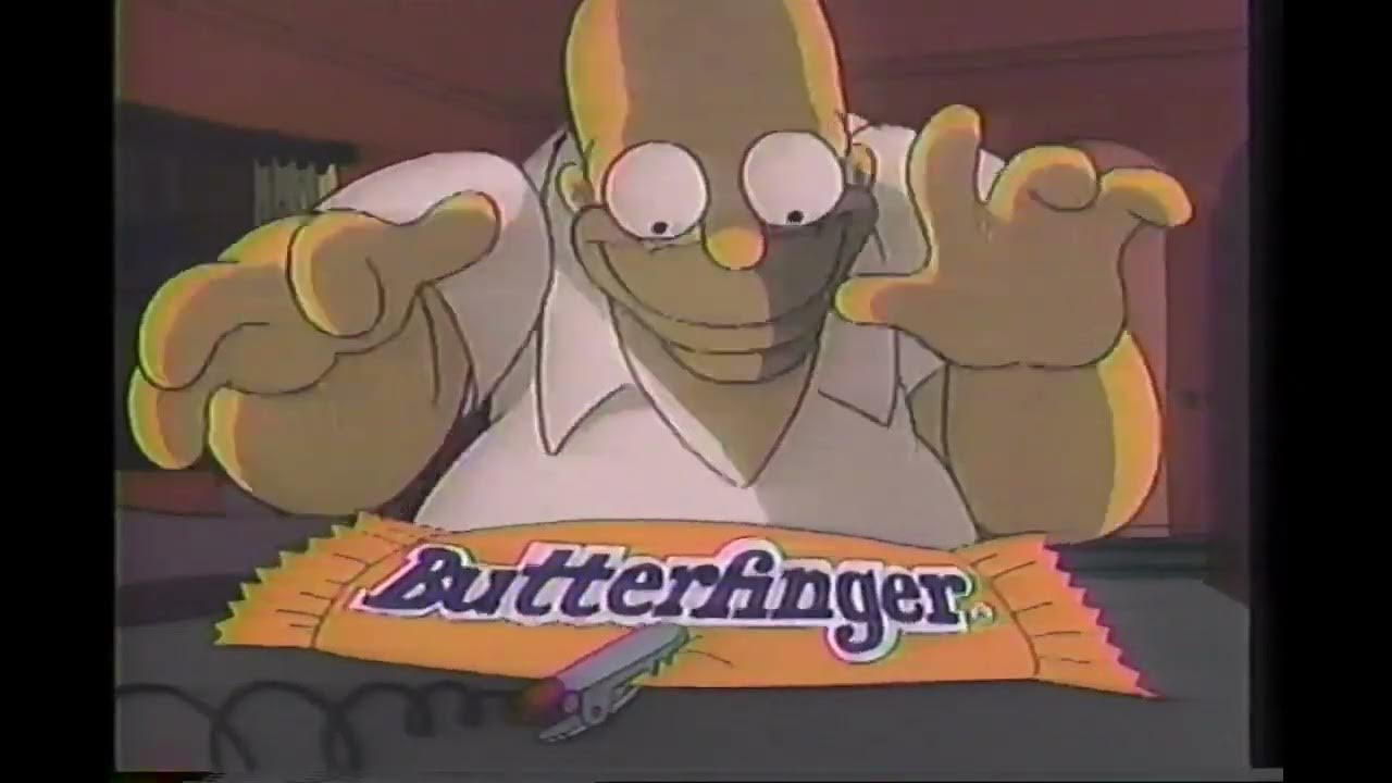 Simpsons Butterfinger Commercial (1991) - YouTube