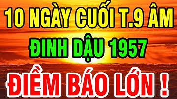 Hé Lộ 3 Bí Mật Động Trời, Đinh Dậu 1957 Hợp Vía Thần Tài Hút Lộc Giàu Sang Trong 10 Ngày Cuối T.9 ÂL