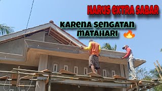 di sini kesabaran mu di uji//proses pemasangan lisplang dag teras rumah