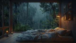 Rain Sounds for Relaxing  Healing The Mind, Deep Sleep, Stress Relief With Heavy Rain and Thunder