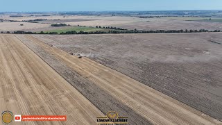Gigantische Getreideflächen in Deutschland 3 Mähdrescher m. 18T Liter Korntank u. 13.80m Schneidwerk