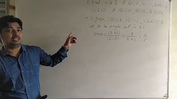 Vectors Lec35 : Exercise 5.4 : Examples 3, 5, 6, 14 : vector product (cross product) of vectors