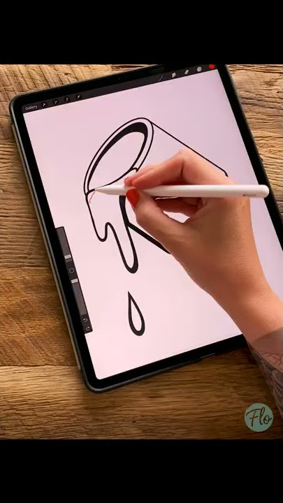 HOW TO FILL a SHAPE in PROCREATE - Paint Bucket tool Procreate #Shorts