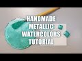 How to Make METALLIC Watercolors with ONLY 2 ingredients #metallicwatercolors #DIY #Tutorial