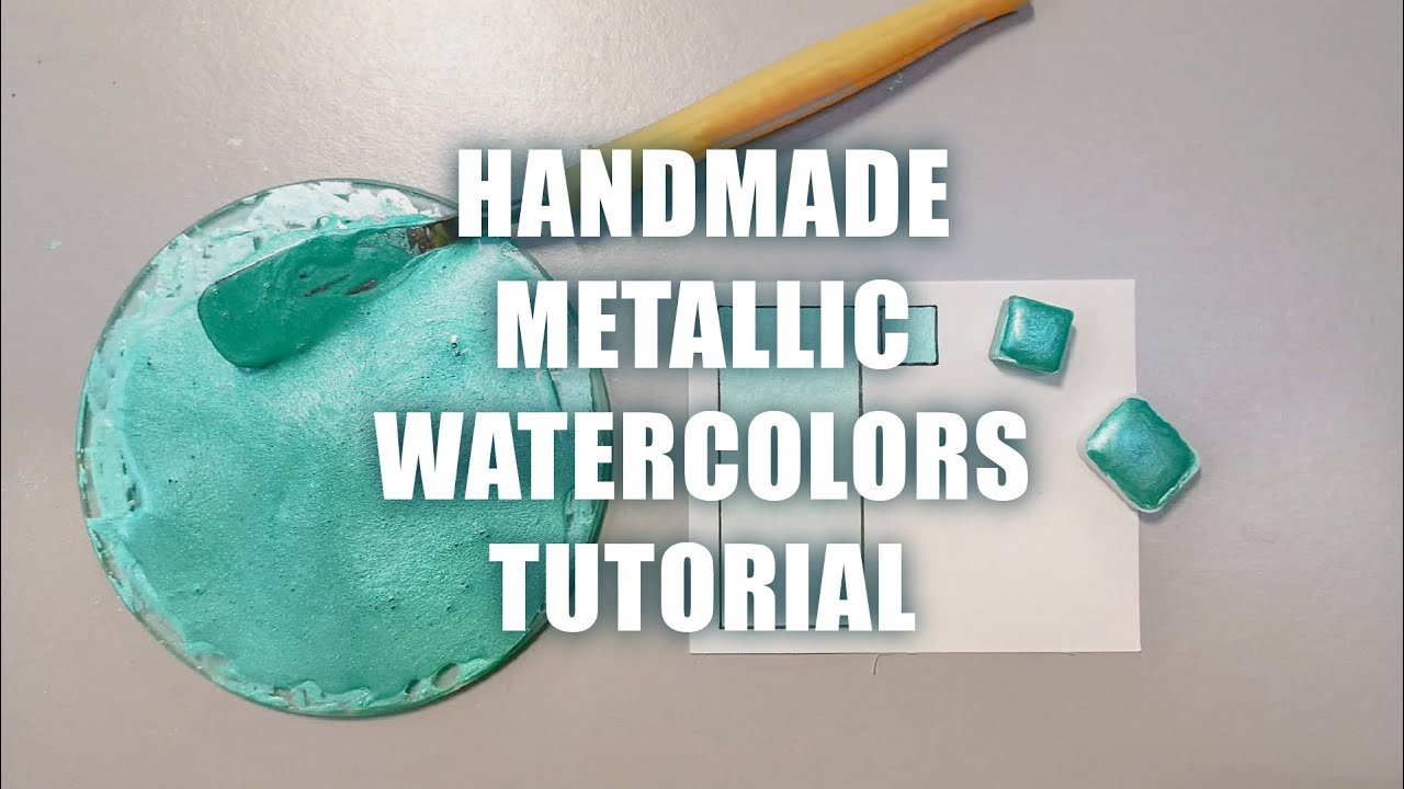 How to Make METALLIC Watercolors with ONLY 2 ingredients  #metallicwatercolors #DIY #Tutorial 