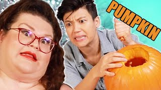 Kristin And Jen Compete To Carve The Best Pumpkin | Kitchen & Jorn