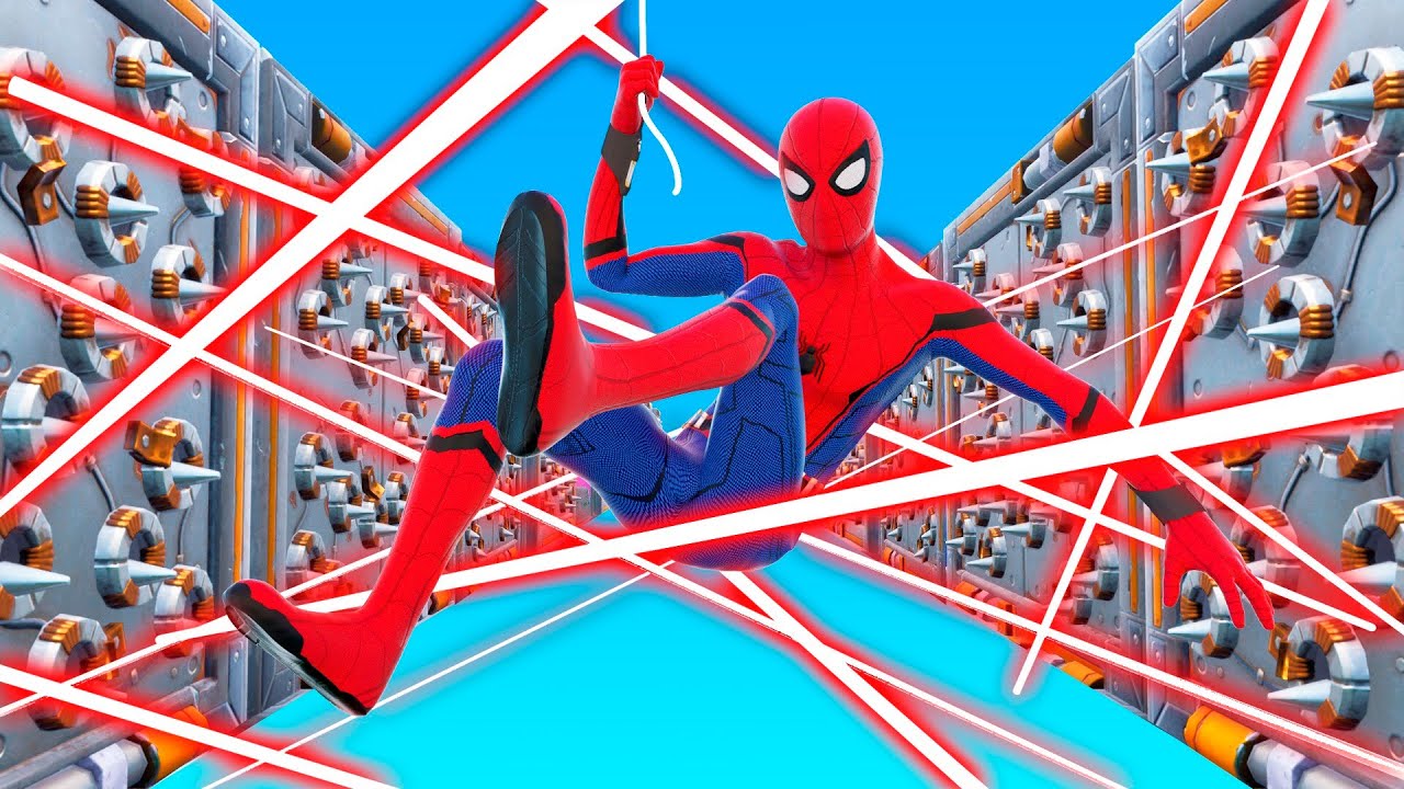 Playing Fortnite as SPIDERMAN! (Impossible Deathrun)