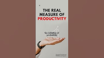 The Real Measure of Productivity #shorts