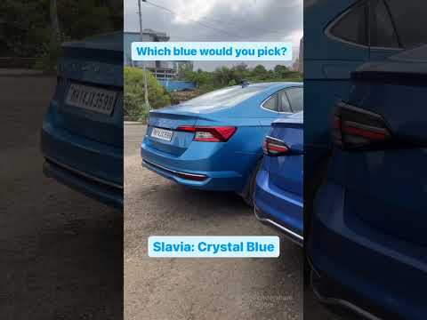 🤔 Which Blue Would You Pick‼️Skoda Slavia Vs VW Virtus ❤️
