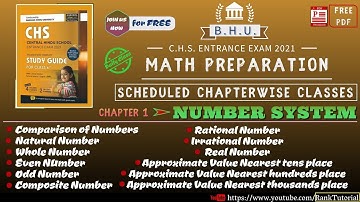Chapter 1 || Part 2 || Number System ||  Math  ||CHS Class 6 Entrance Exam 2021 Preparation