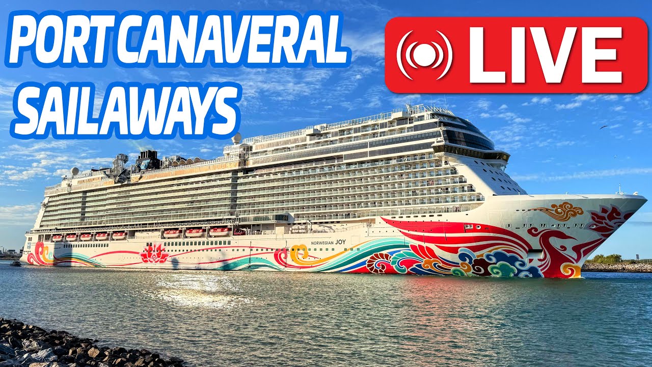 🔴 Live: Norwegian Joy Sailing Away from Port Canaveral | Cruise Ship Sail Away
