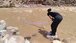 Fishing in muddy and difficult mountain rivers.