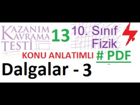 10. Sınıf Fizik MEB Kazanım Testi 13 | Dalgalar 3 | PDF | EBA | Dalgalar | TYT Fizik Dalgalar