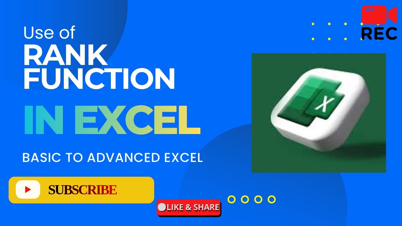 Use of Rank Function in excel