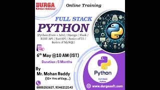 FULL STACK PYTHON Online Training @ DURGASOFT #durgasoftware #durgasoft #durgasoftonine #shorts