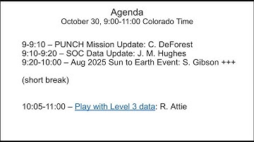 Second Bimonthly PUNCH Science Meet   2025 10 30 08 29