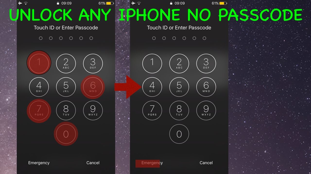 how do you unlock an iphone with a passcode