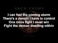 A Fight I Must Win - ARCHENEMY - Lyrics - 2017