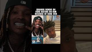 #QuandoRondo ON FANS HATING ON HIM BECAUSE OF #KINGVON SITUATION