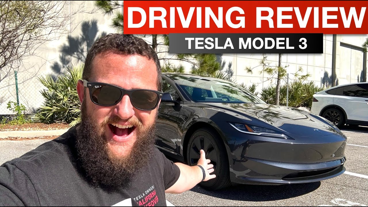 Tesla Model 3 Refresh Driving Review - Is It Any Good?!?! - YouTube