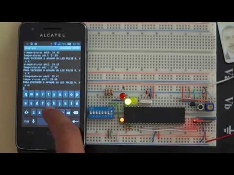 Demostración del taller comunicación y control con PIC microcontroller y Bluetooth