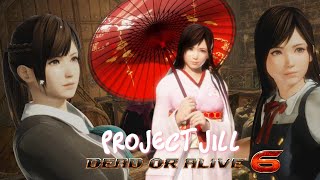 DOA6 All (33) Kokoro Costumes, DLC, Hairstyles & Accessories from SEASON PASS 1 to 4 ~ Project-JILL-