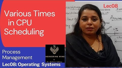 Lec08:Various Times in CPU Scheduling| Operating Systems