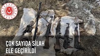 Pençe-Kilit Operasyonu Bölgesinde, Teröristlere Ait Çok Sayıda Silah Ele Geçirildi