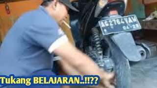 Bikin tegang..!?tukang skok tambal ban
