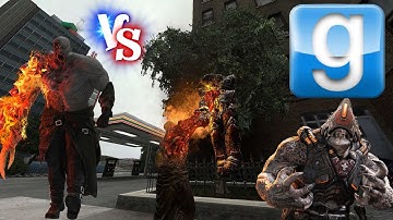 RE SuperTyrant VS Gears of War Locusts Next Bot Fight Garry