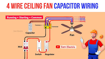 Ceiling Fan 4 Wire Wiring Connection Diagram l Ceiling Fan Wire Connection l fan wire connection