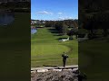 Airplane landing on golf course