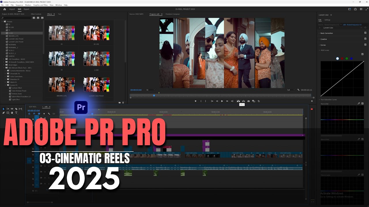 ADOBE PR PRO WEDDING REELS 2025 (TOP-03 REELS) SURESH EDITS - YouTube
