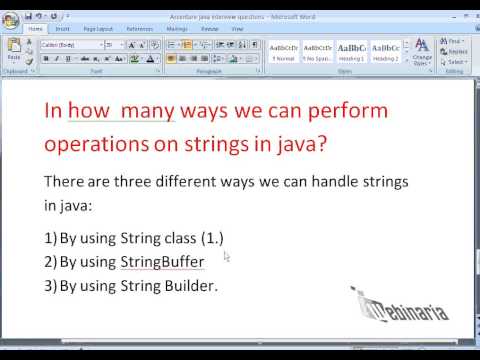 How to perform operations on Strings in java?