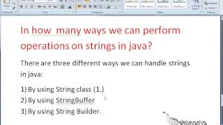 How to perform operations on Strings in java?