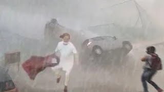 عاصفة نهاية العالم تضرب السعودية الآن!⚠️ رياح إعصارية مدمرة فوق الطائف ، عسير