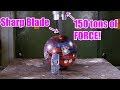 150 Ton Hydraulic Guillotine Vs. Bowling Ball and Nokia 3310 | in 4K