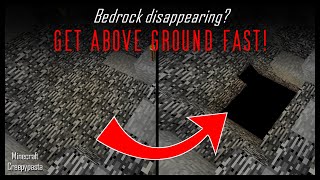 If Bedrock Starts Disappearing, GET ABOVE GROUND FAST! Minecraft Creepypasta
