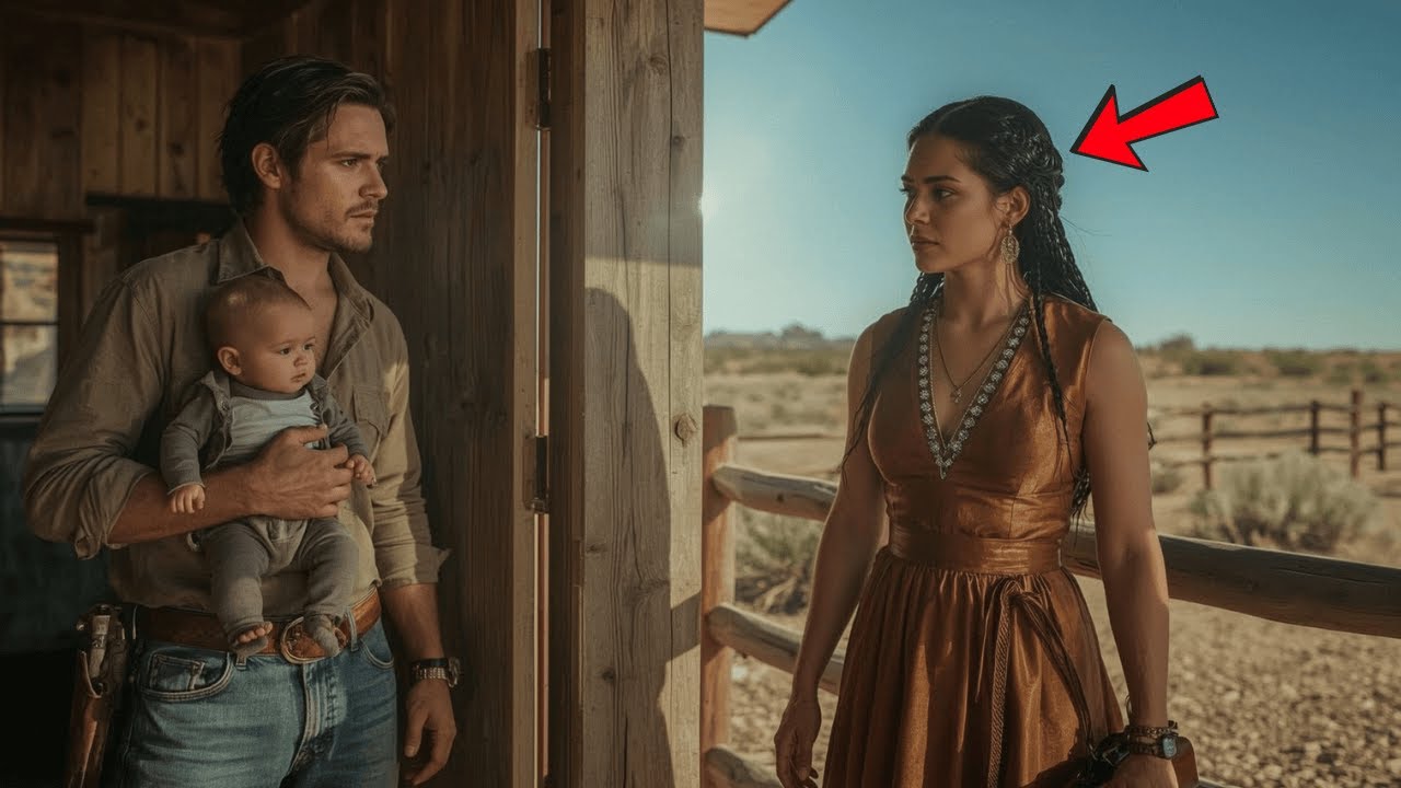 El bebé del vaquero viudo lloraba cuando tocaron la puerta.. La mujer apache dijo: 