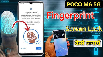 Poco m6 display fingerprint setting/Poco m6 fingerprint screen lock/fingerprint sensor