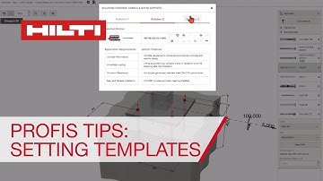 Hilti PROFIS Engineering anchor design software tips - setting templates