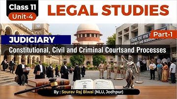 Judiciary: Civil, Criminal & Constitutional Courts | UNIT-4 (Part-1)| Class 11 Legal Studies 2025-26