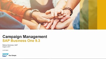 EMAIL CAMPAIGN MANAGEMENT IN SAP B1 9.3