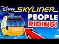 PEOPLE RIDING THE DISNEY SKYLINER GONDOLAS at Walt Disney World! - Disney News
