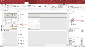 MS Access 2016 - Add Controls to Forms