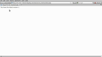 PHP Tutorial: Version Checker [part 00]